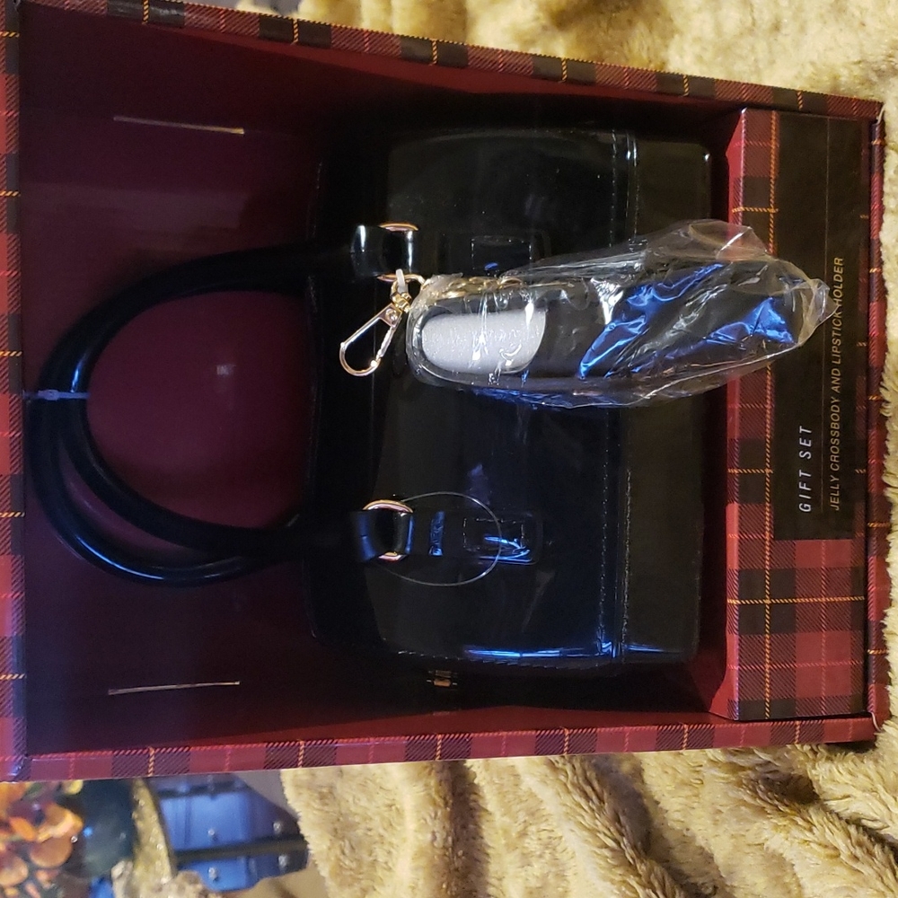 New black Jelly Crossbody and 💄 holder
